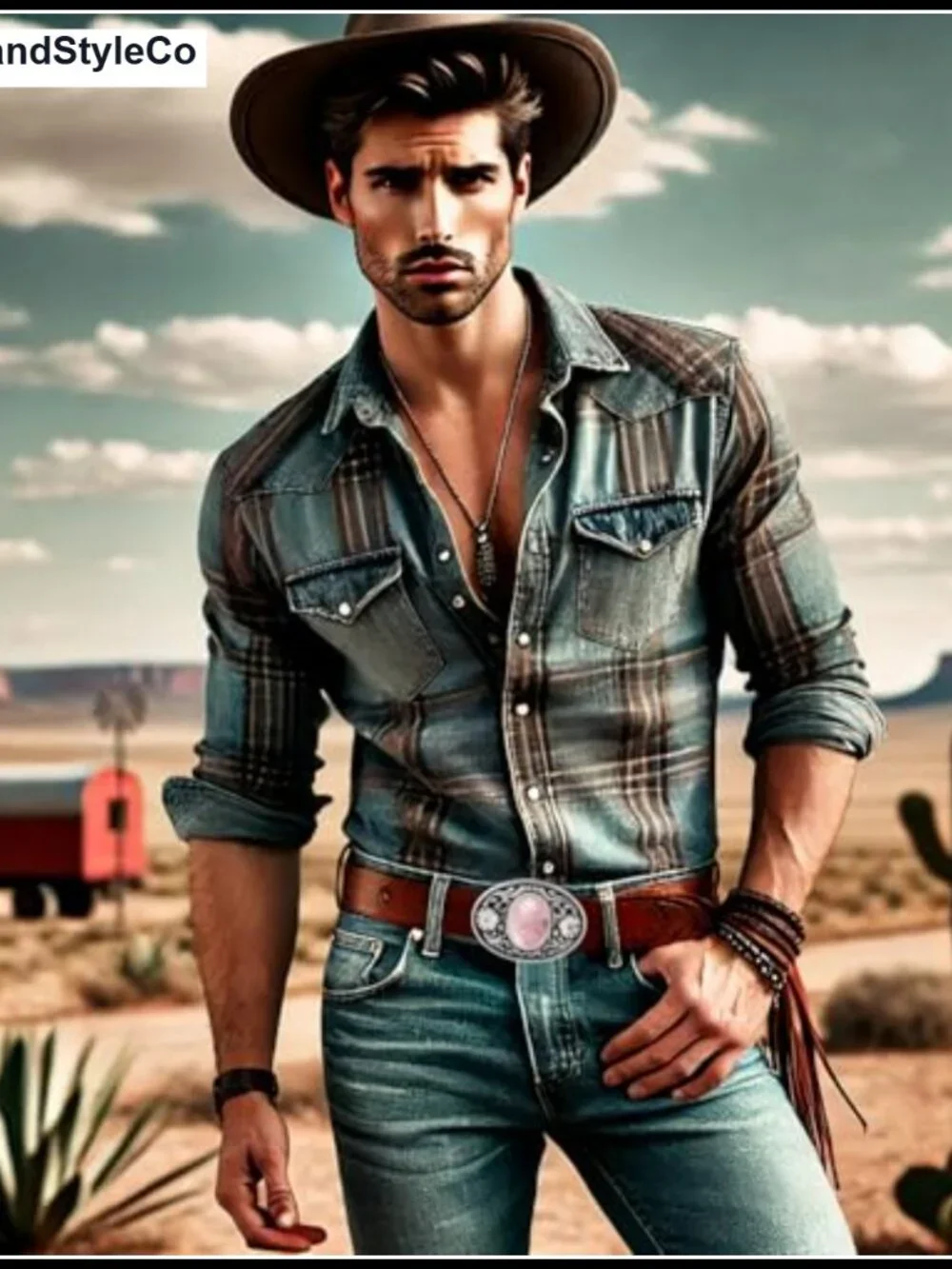 Vintage Cowboy Rodeo Turquoise Belt Buckle Zinc Alloy Men Women